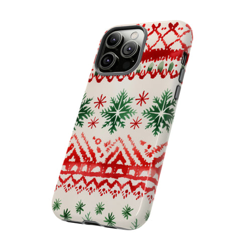 Watercolor Study of Christmas Patterns - Impact Resistant Phone Case
